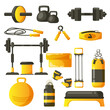 set of items for training in the gym