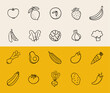© Jill Goritschnig - hand-drawn vector icons - vegetables and fruits