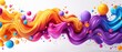  A colorful abstract background with multiple bubbles