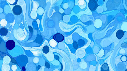 Wall Mural - Wavy Repeating Circle Pattern