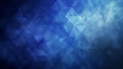 Canvas Print - Abstract Blue Polygonal Texture Background: Blurry Triangle Design.