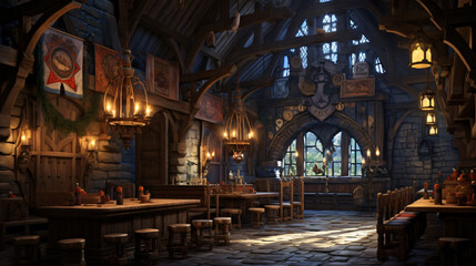  Interior fantasy Medieval Dungeons and Dragons Castle
