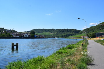 Wall Mural - waterfront area of Grevenmacher, Luxembourg