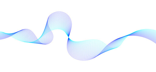Wavy vector line abstract, business wave curve lines, graphic element isolated on white background vector illustration