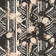 Ethnic patchwork Geometric Summer Floral Pattern. Vintage Scarf Design, Vector illustration. Spring floral pattern.