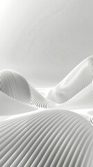 Fototapete - zen 3d white minimalistic lines