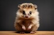 Full-Bodied Photograph of an Adorable Hedgehog on White Background

