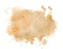 Abstract Yellow Brown Watercolor