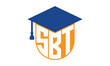 SBT initial letter academic logo design vector template. school college logo, university logo, graduation cap logo, institute logo, educational logo, library logo, teaching logo, book shop, varsity