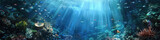 Fototapeta Fototapety do akwarium - Underwater Wonderland: Discovering the Wonders and Mysteries of Ocean Life