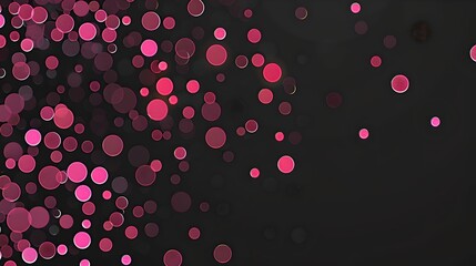 Wall Mural - abstract pink bubbles floating on a dark background. modern digital art suitable for trendy designs.