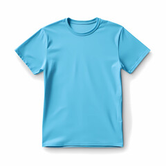 Wall Mural - blue t-shirt template on white background.