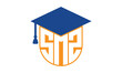 SMZ initial letter academic logo design vector template. school college logo, university logo, graduation cap logo, institute logo, educational logo, library logo, teaching logo, book shop, varsity