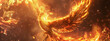 Majestic Phoenix Rising in Fiery Resurgence
