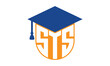 STS initial letter academic logo design vector template. school college logo, university logo, graduation cap logo, institute logo, educational logo, library logo, teaching logo, book shop, varsity