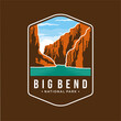 Big Bend National Park Emblem patch logo illustration