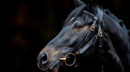 Wall Mural - side profile of a horses 