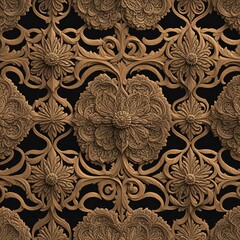 Wall Mural - seamless damask wallpaper