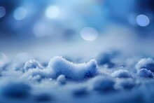 Blue Snow Background Abstract Blurred Generative AI
