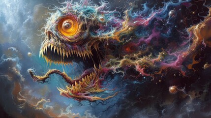 Wall Mural - Illustration of a fantasy dragon