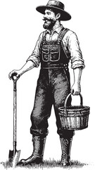 Wall Mural - Gardener With Shovel 