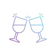 © Talha D - Gradient Line Champagne vector icon