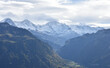 Swiss Alps above Interlaken with Cloud Cover