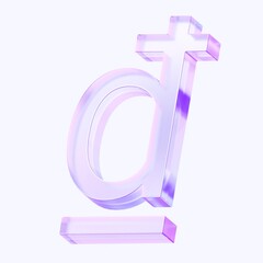 Aufkleber - dong icon with colorful gradient. 3d rendering illustration for graphic design, ui ux design, presentation or background . shape with glass effect	