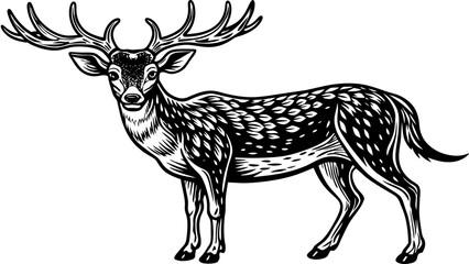 silhouette of a deer vector illustration