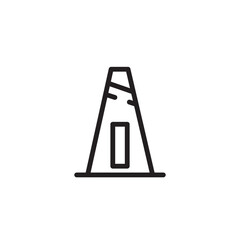 Wall Mural - Traffic Cone Work Line Icon