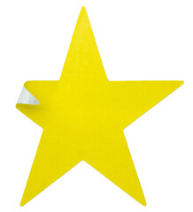 Wall Mural - Transparent png of yellow star shape sticker.