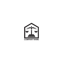 Poster - justice law logo  and shield law logo Or icon logo