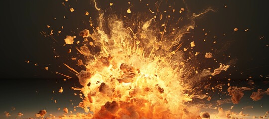 Wall Mural - fire explosion, bomb, smoke, explode, sparks 44