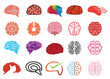 Creative Human Brains Collection Logo Vector Icons Symbol Design Illustration	
