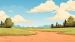 Blue sky clouds sunny day wallpaper. Grass Field landscape with blue sky and white cloud. Cartoon illustration of a Grass Field with blue sky in Summer. green field in a day