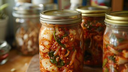 Wall Mural - Some jar of kimchi