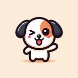 Fototapeta Psy - Cute dog cartoon illustration