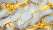 Abstract marble texture with gold splashes, luxury background, banner