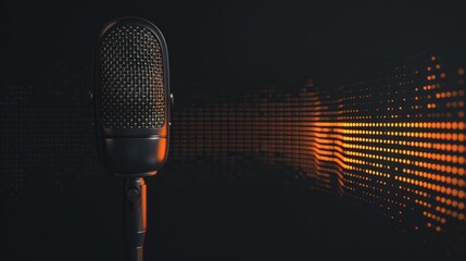 Microphone with waveform 