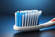 Toothbrush on a blue background.