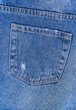Jeans textile pocket close up. Detail of jeans pants.