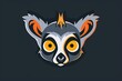 /Lemur cartoon animal logo, illustration