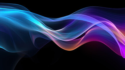 Wall Mural - Vibrant abstract waveform with fluid motion and colorful gradients.