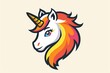 Pony cartoon animal logo, illustration