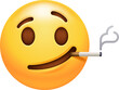 Smiling Face Smoking Ciigarette Emoticon Icon