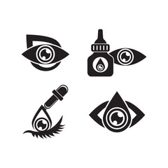 Wall Mural - eye drops icon vector illustration design template