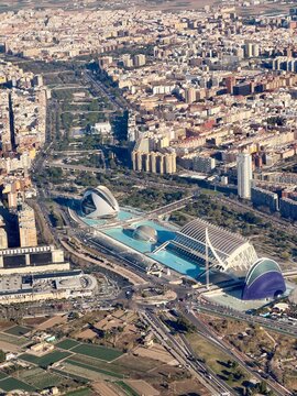 aerial view of  the City of Arts and Sciences (Valencia)