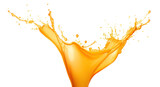 Fresh orange juice splash, cut out