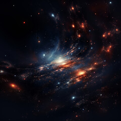 Wall Mural - Space background with stars and galaxy