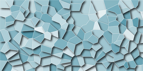 Poster - Multicolor Broken Stained Glass Background with white lines. Aqua texture Geometric Modern creative background. Geometric Retro tiles pattern.	
